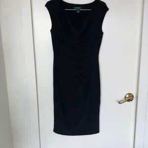 Lauren Ralph Lauren Elegant Black Midi Dress